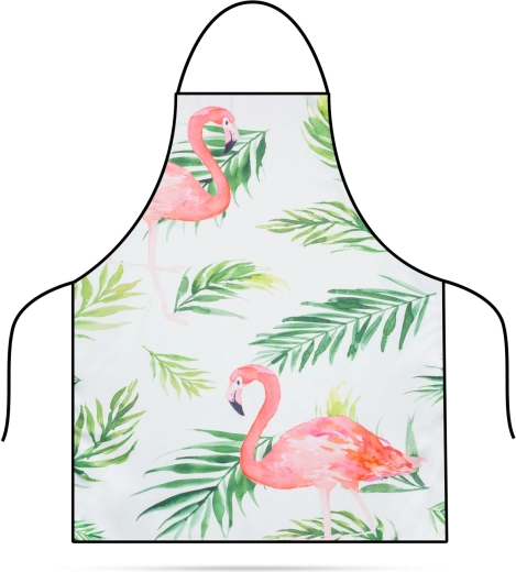 Køkkenforklæde med flamingomotiv