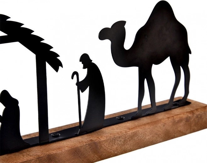 Stabil træbase af mango