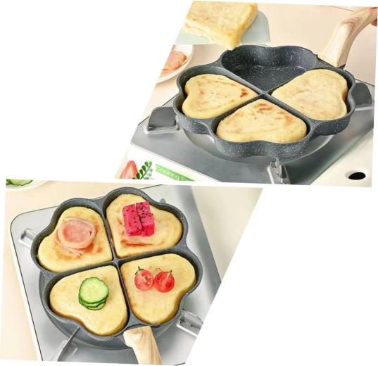 Fire hjerteformede rum til flere portioner på én gang