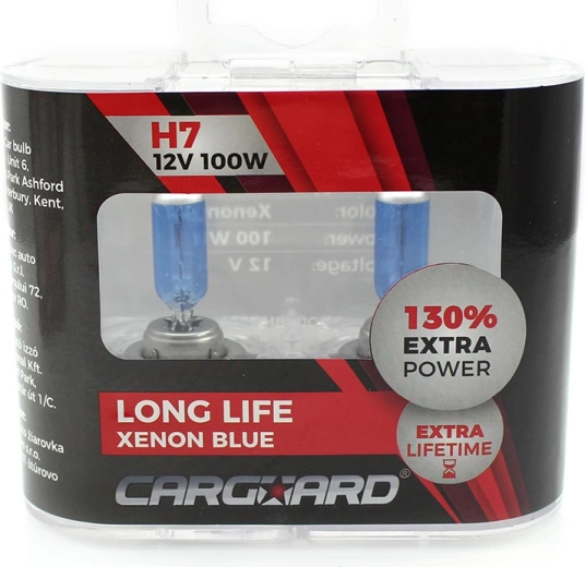 Halogenpære CARGUARD H7 12 V 100 W Long Life Xenon Blue