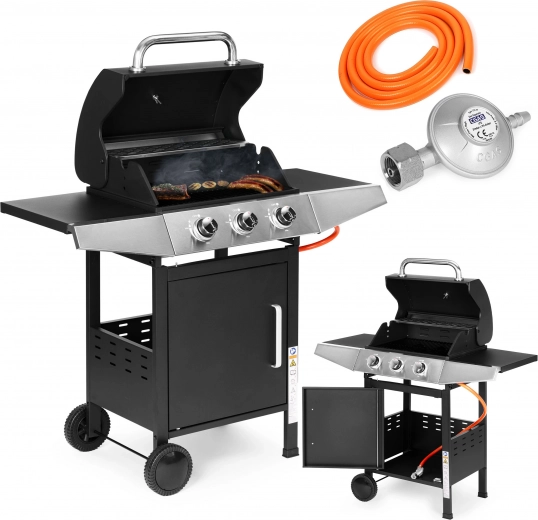 Gas-havegrill med 3 brændere