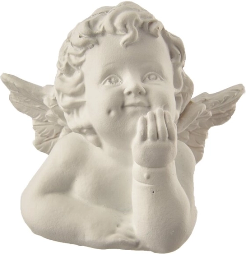 Keramisk engel, hvid 9 × 5 × 8 cm