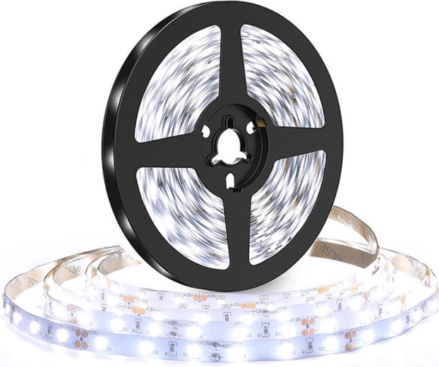 Solight LED-lysstrimmel 5 m, 120 LED/m, 10 W/m, 1100 lm/m, IP20, kold hvid