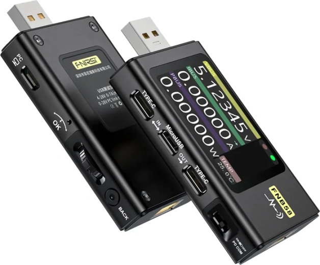 Fnirsi FNB58 USB-porttester sort