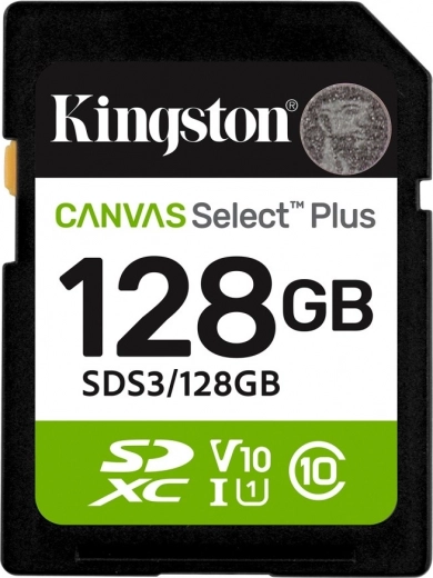 SD-hukommelseskort 128GB Kingston Canvas Select Plus Gen3
