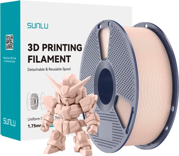 Sunlu PLA+ 2.0 filament til professionel 3D-print, beige, 1,75 mm