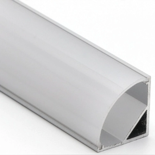 Solight hjørneprofil i aluminium til LED-strips med mælkehvid diffuser, 1 m