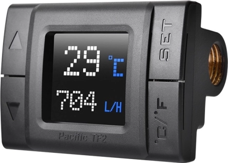 Digital flow- og temperaturmåler til vandkøling TF2 med LCD og RGB