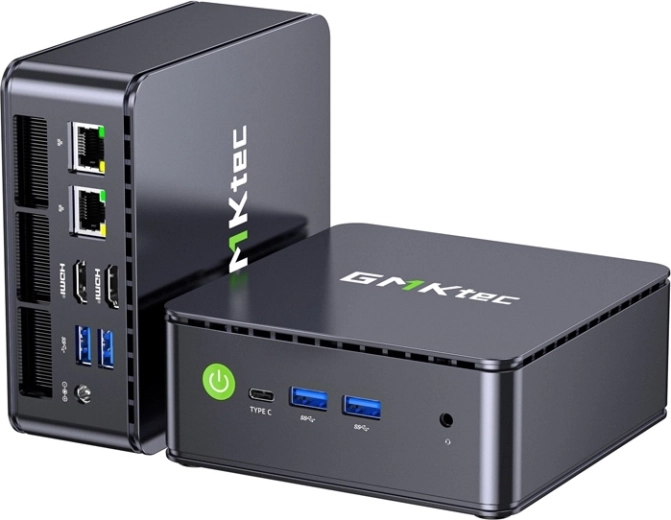 Mini PC GMKtec G11 med AMD Ryzen Embedded R2514, 16 GB RAM, 512 GB SSD og Windows 11 Pro