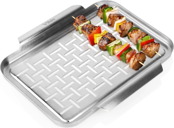 Perforeret grillplade i rustfrit stål Vilde 29,5 × 25,5 cm
