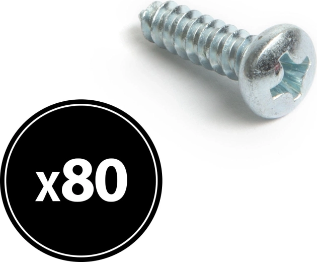 Spånpladeskrue med fladt hoved med flange 4,2 × 16 mm, 80 stk.