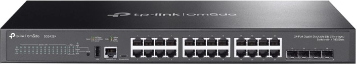 TP-Link Omada SG5428X administreret stabelbar L3-switch med 24 gigabitporte