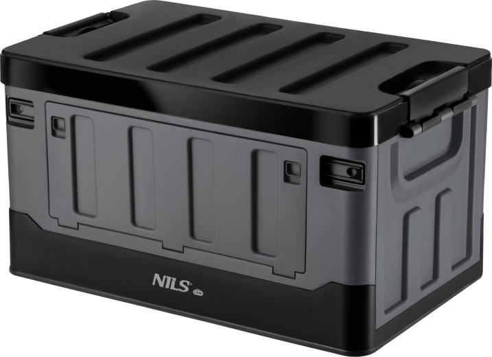 Sammenklappelig transportkasse med låg Nils Camp NCB4602 XL 70 l