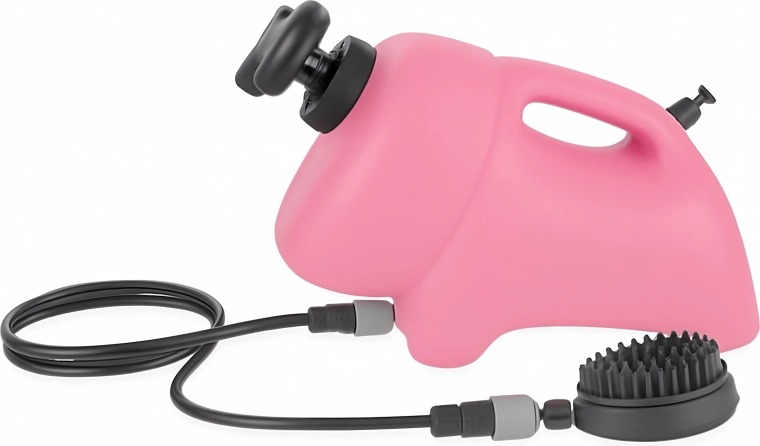 Bærbar 8 l beholder med lang slange