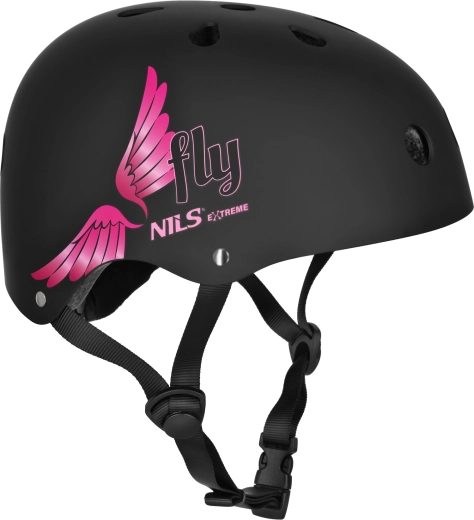 Cykel- og rulleskøjtehjelm NILS Extreme MTW001 Fly – mat sort – L (58-61 cm)