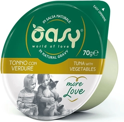 Oasy More Love tun med grøntsager, bæger 70 g