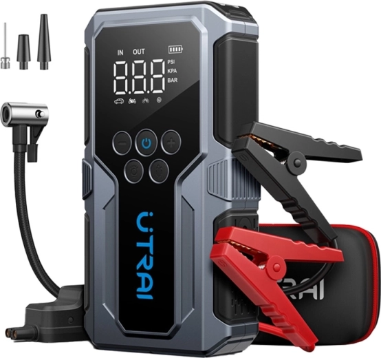 Multifunktionel bilstarter UTRAI JS9 med kompressor og powerbank