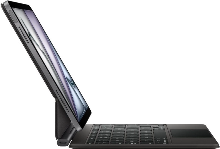 Stor glastrackpad og gestusstøtte