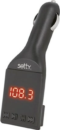 Setty Bluetooth FM-sender til bilen sort - 1 stk.