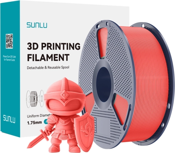 Filament SUNLU PLA+ 1,75 mm – kirsebærrød
