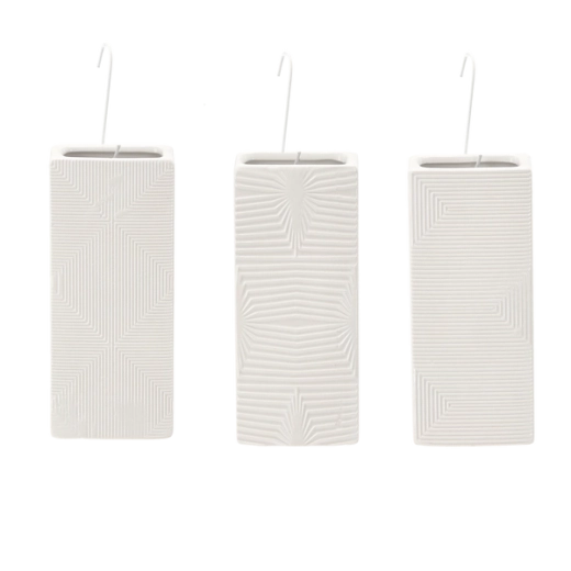 Keramisk luftfugter til radiator, blandede mønstre, hvid - 1 stk.