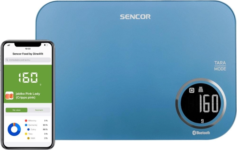 Sencor smart køkkenvægt med Bluetooth
