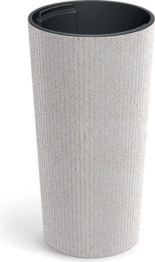 Blomsterpotte Lamia Slim Eco Wood 20 cm hvid