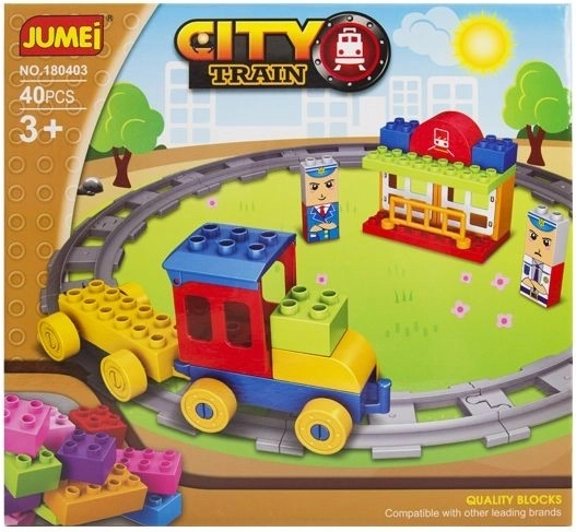 Jumei City tog – byggesæt med 40 dele - 1 stk.