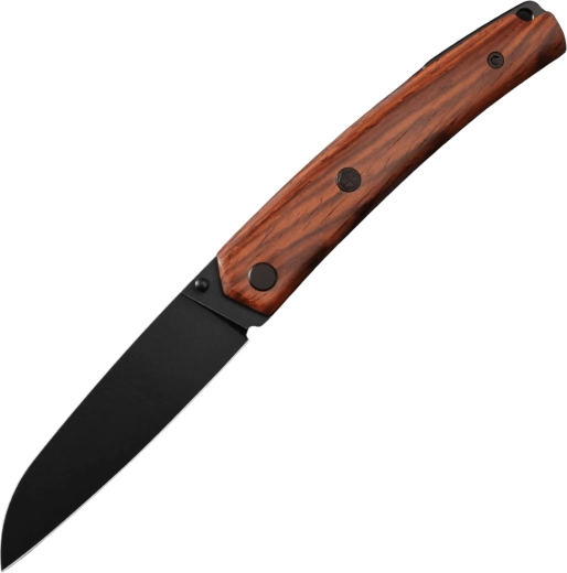 Petrified Fish Patte V6 foldekniv 8,7 cm, Black PVD Stonewash, cocobolo-træ