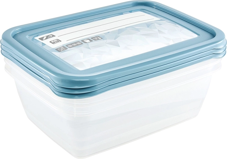 Mia Magic Ice sæt med 3 beholdere 1,25 l med genanvendelig skriveetiket