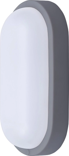 Solight ovalt LED-udendørs- og indendørslampe 20 W 1500 lm 4000 K IP54 26 cm grå