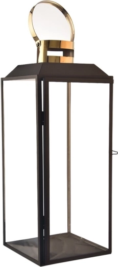 Dekorativ metal-lanterne sort/guld 34 cm