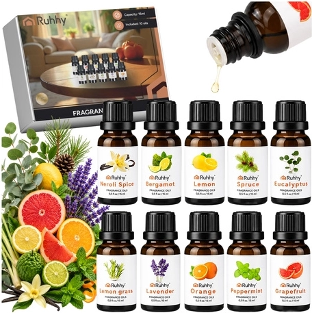 Sæt med duftolier RUHHY 10 × 15 ml – 10 stk.
