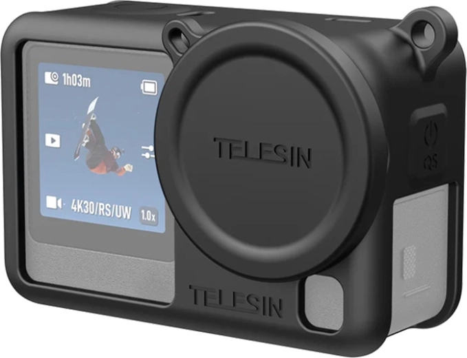 Telesin silikonebeskyttelsesetui til DJI Osmo Action 6 – sort
