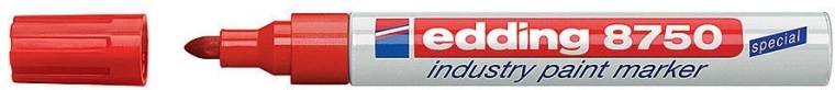 Industriel lakmarker Edding 8750, rød