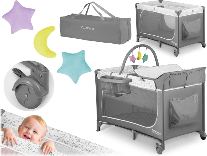 Puslebord, legetøj og organizer medfølger