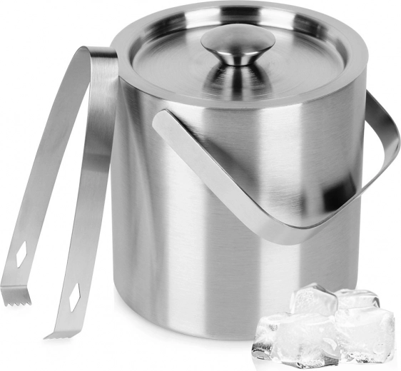 Termisk isspand i rustfrit stål med tang og låg 1,3 l Vilde