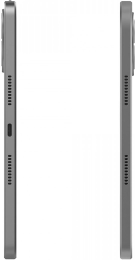 Slankt metalkabinet med stereohøjttalere og USB‑C