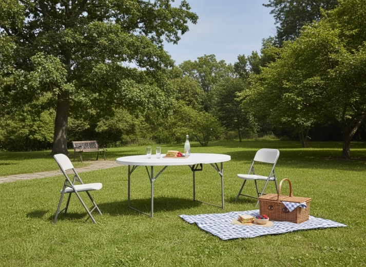 Slidstærk bordplade i HDPE og stålramme