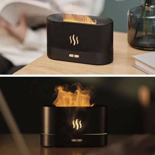 Flammeeffekt og RGB-baggrundsbelysning (7 farver)