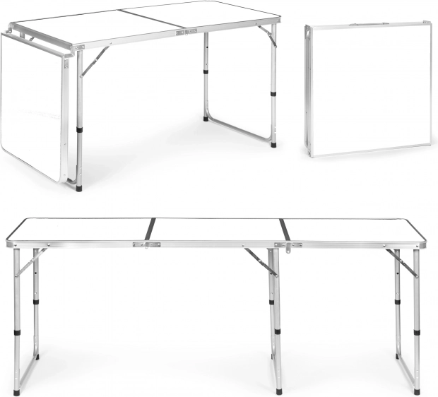 MultiGarden sammenklappeligt campingbord 180 × 60 cm, hvidt