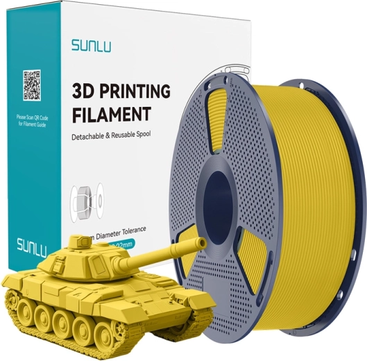 Sunlu PLA+ højhastighedsfilament 1,75 mm – gul