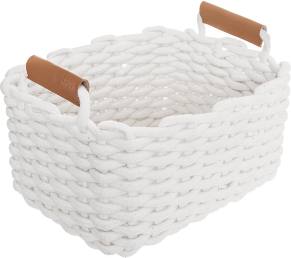Bavlomsopbevaringskurv Orion SKANDI hvid 30 × 23 × 20,5 cm