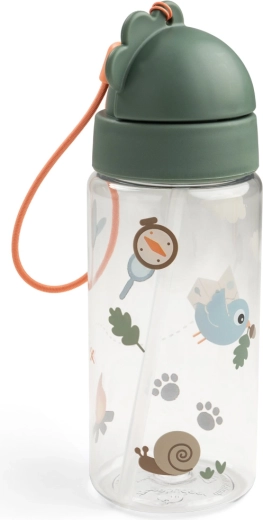 Done by Deer drikkedunk med sugerør Tiny trails grøn 350 ml
