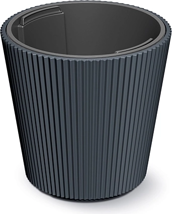 Blomsterkrukke med indsats antracit 29,9 cm MILLY