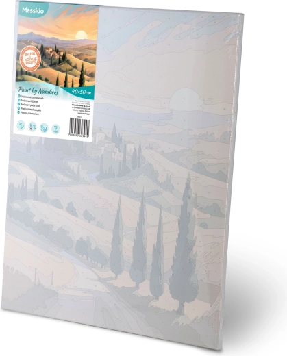 Klar til at male: lærred på ramme med underlag