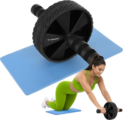 TRIZAND mavetræningshjul med knæunderlag