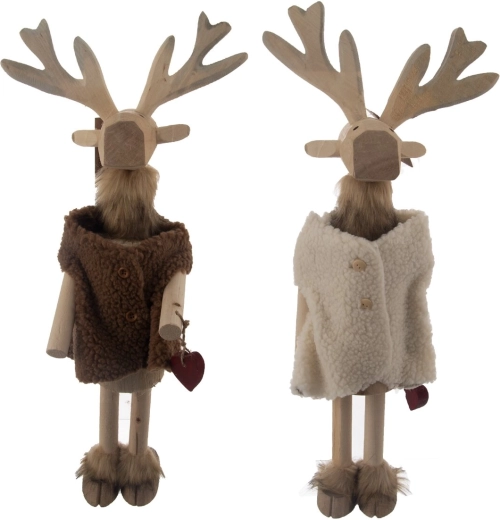 Dekorativt rensdyr beige 62 cm