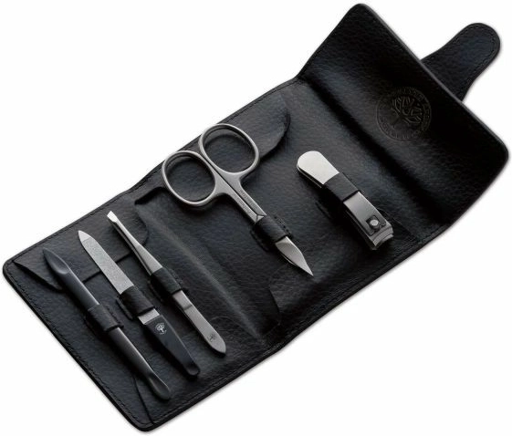 Böker Arbolito Classic manicure-sæt, 5 dele, i læderetui
