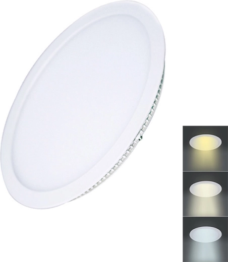 Solight LED mini-panel til indbygning CCT rund 12 W